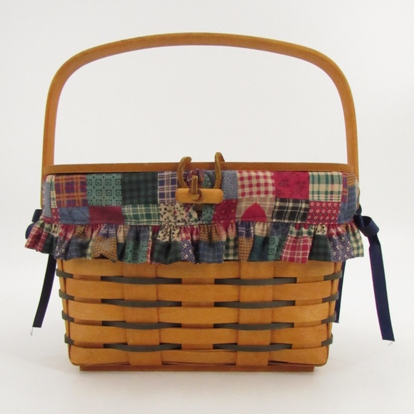 Logaberger Other - Longaberger W:4.75 x L:7.25"x H:6.75" Vintage Covered Wicker Basket